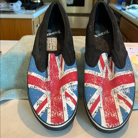Rave Red and White Casual Slip-On Loafers - Picture 1 of 2